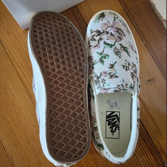 Slip-On Vans in Cute Floral - barely used! - Picture 3 of 3
